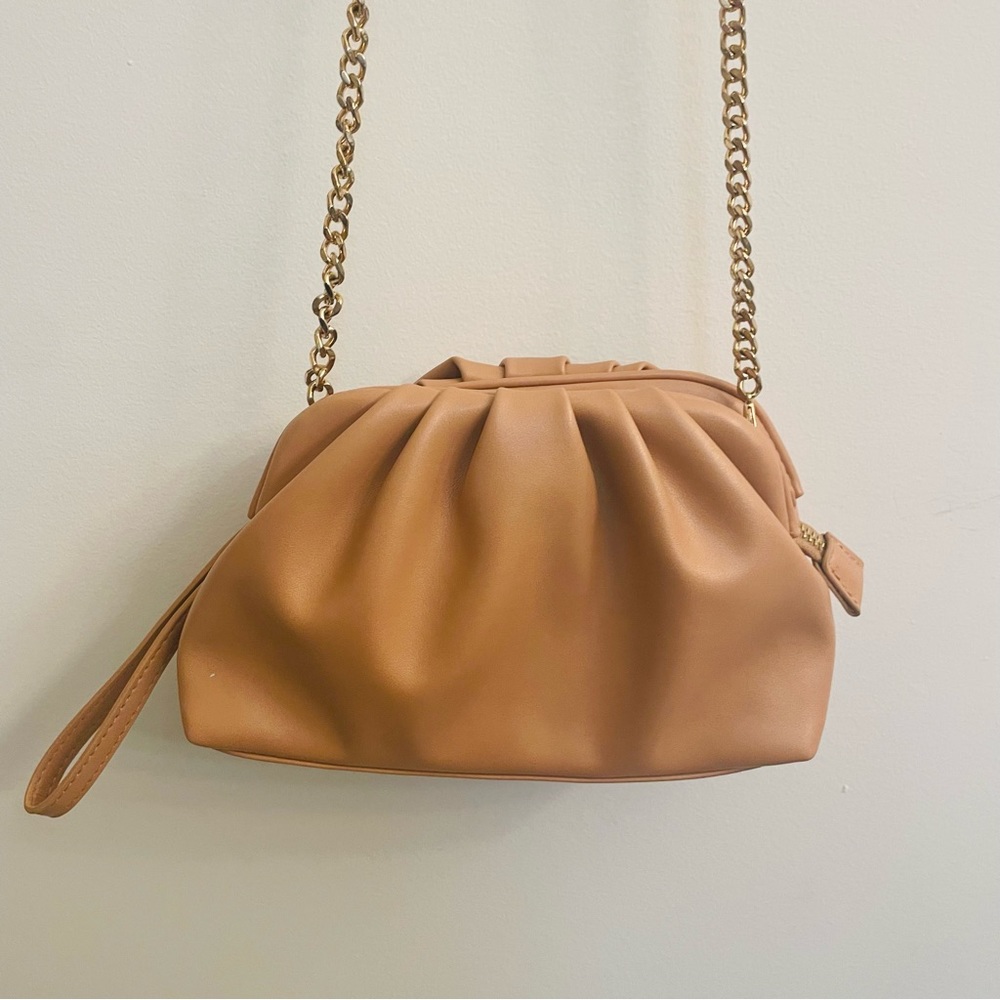 Madison West Beige Crossbody Clutch